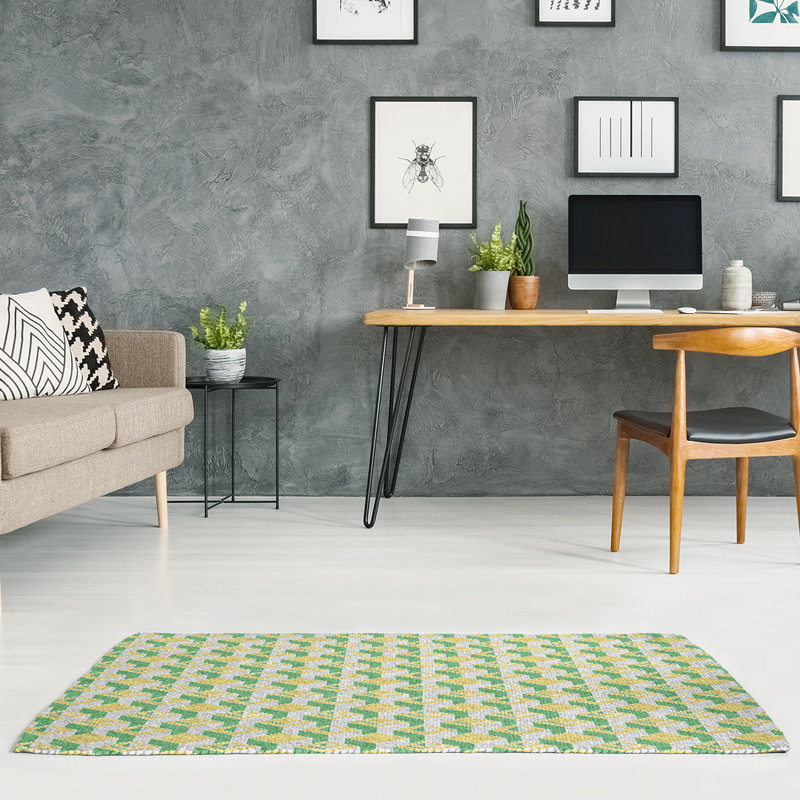 Chenille Geometric Indoor Rug, Rectangle 4' x 6'