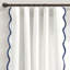 Paire de rideaux à bordure festonnée Coastal Chic, l 52 po x L 84 po, bleu marine et blanc