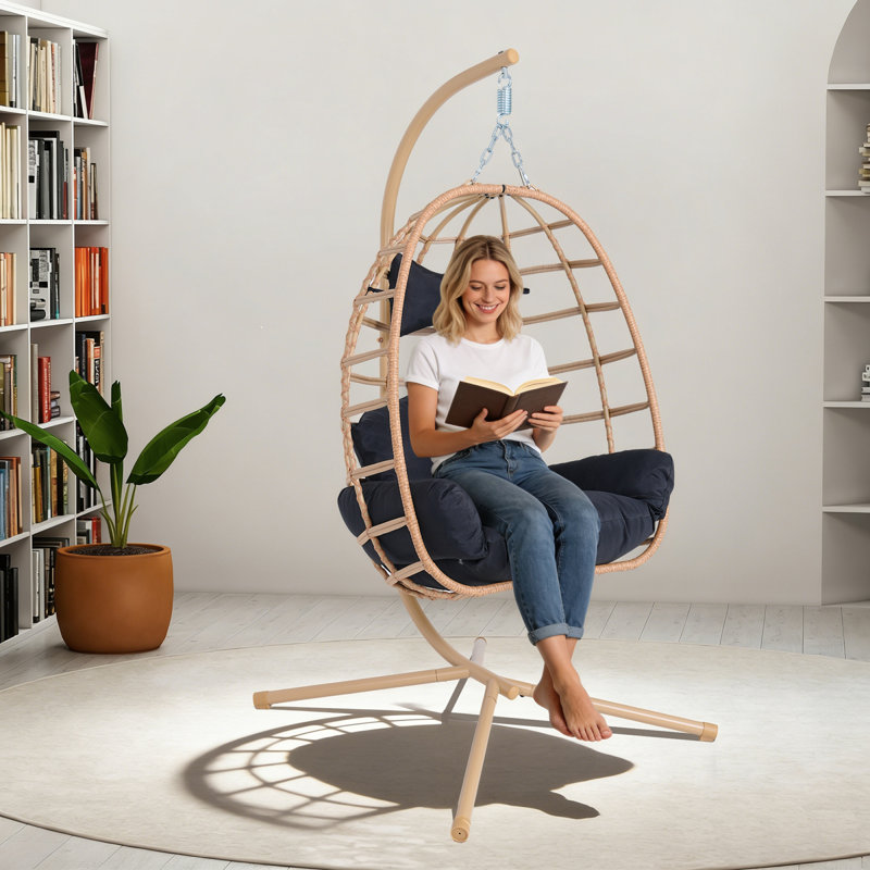 Fauteuil à œufs suspendu en rotin pe Lb