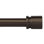 Curtain Rods For Windows 16 To 144 Inches Adjustable Length 1 Inch Diameter Window Curtain Rod With Aluminium End Cap, Antique Bronze