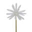 Statue décorative en forme d'étoile en marbre avec tige en métal pour la décoration intérieure - Sculpture moderne pour la décoration du salon - Blanc et or-1142708665