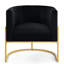 Fauteuil en velours doré Golden