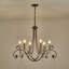 6-Light Dimmable Steel Candle Style Chandelier