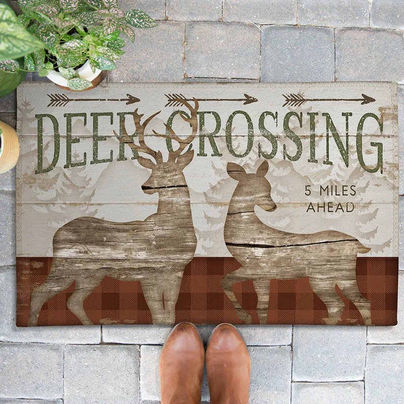 Tapis d'extérieur Deer Crossing, L 24 po x L 36 po