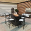 Ensemble de table de salle à manger d'extérieur 7 pièces avec support de réservoir et 6 tabourets de bar avec coussins amovibles Collection Chelsea-106599305