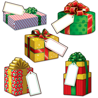 Ensemble de 10 pièces découpées de cadeaux de noël
