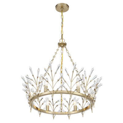  Lustre 6 lumières en laiton noble Orianna