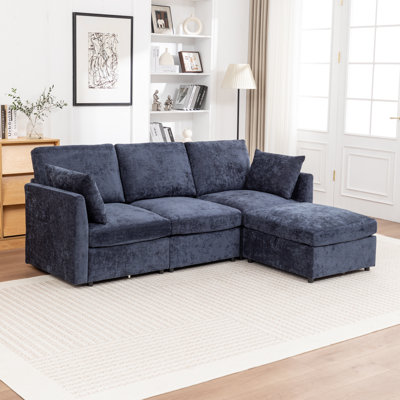 Wilroy 4 - Piece Sectional Sofa With Storage Ottoman