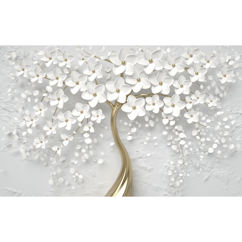 3D Floral Wallpaper Mural, 175" W x 120" L