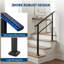 2 pieces Adjustable Outdoor Handrail for 5 Steps – Weatherproof Non-Slip Garden Grab Rail with Installation Kit, Safety Support for Elderly on Exterior Stairs, matte black-130080796