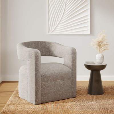 Cascia 30" W Polyester Swivel Barrel Chair by Wade Logan