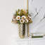 10 Inch Hammered Gold Metal Table Vase