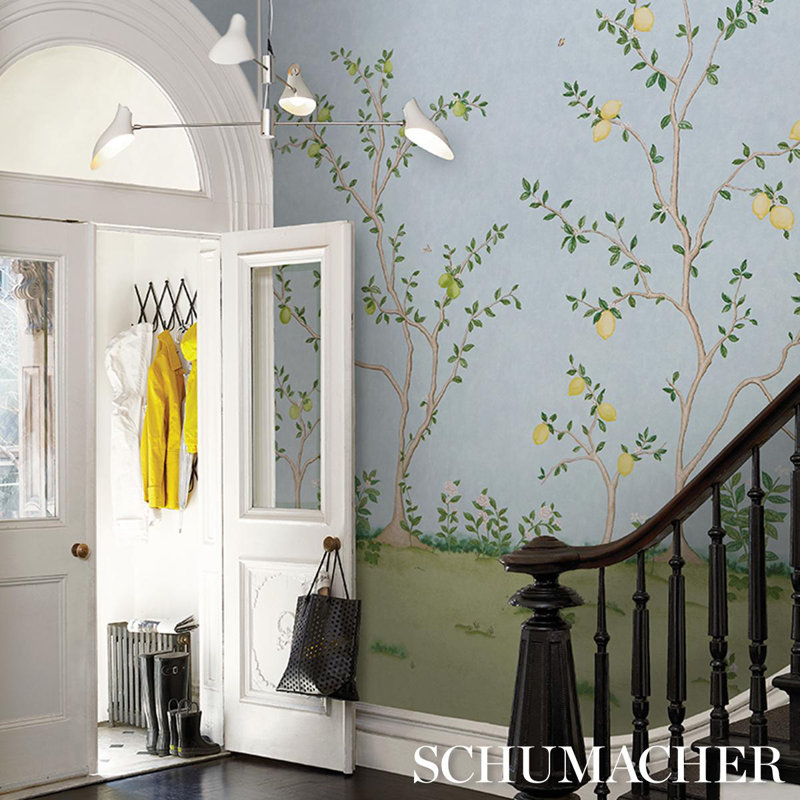 Citrus Blossom 2 Panel Set, Sky