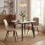 Fabric Upholstered Metal Side Chair in Brown-1483739462-1483739465