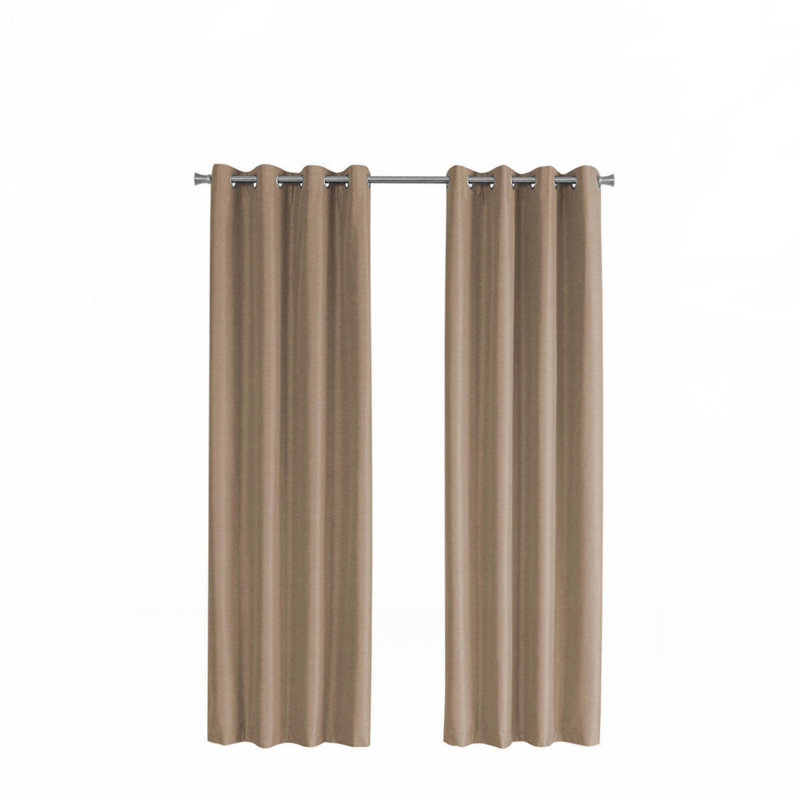 Ensemble de 2 panneaux de rideau occultant et isolant contemporain en polyester, œillets, pour salon, chambre à coucher et tringle de cuisine non inclus