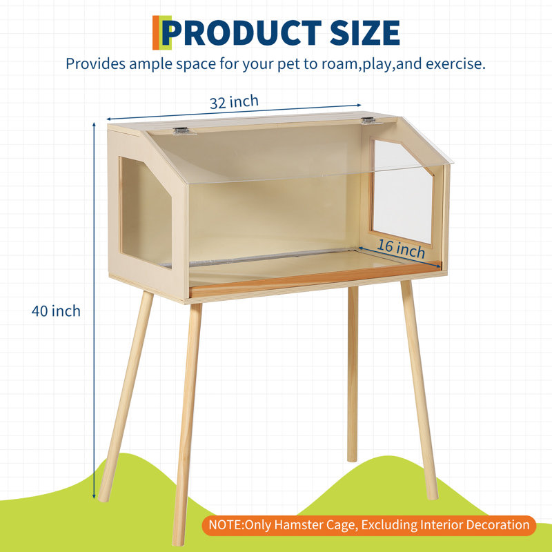 Hamster Cage, 100cm H x 80cm W x 40cm D