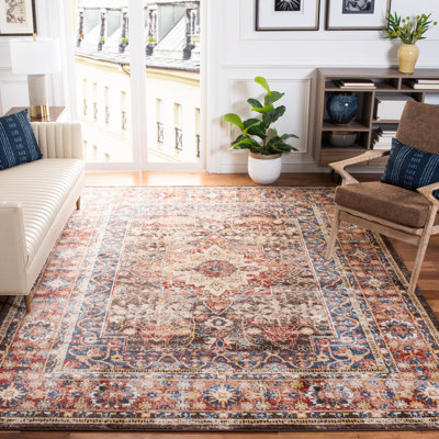 Broomhedge Oriental Brown/Rust Area Rug