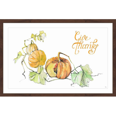 Give Thanks III 1 Piece Single Picture Frame Painting