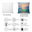 Rectangle, vagues bleues se brisant à la plage V - Coussin décoratif imprimé nautique et côtier