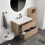 Meuble-lavabo mural en chêne brut et chêne brut avec lavabo en céramique intégré avec trop-plein, avec 3 trous, grand meuble-lavabo flottant pour salle de bain moderne-1255189617-1255189623
