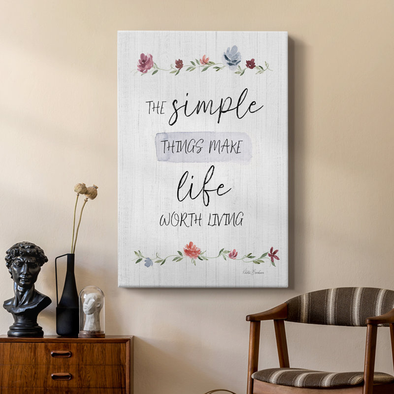 Les choses simples - Cavas de galerie sur mesure, H 18 po x l 12 po