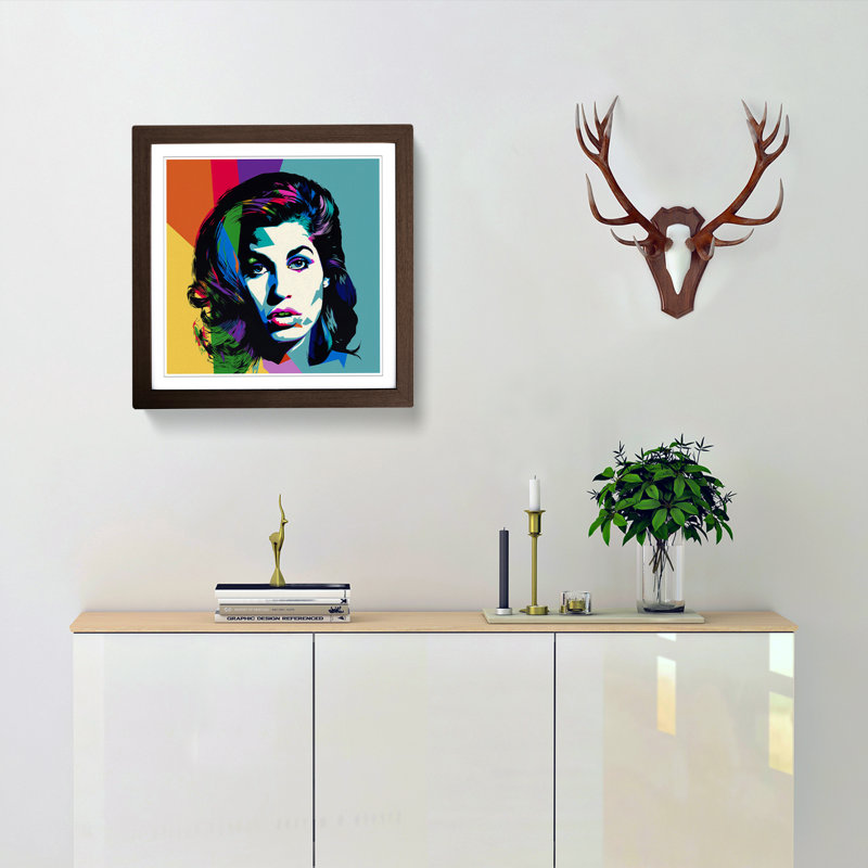 Single Picture Frame Print on Wood, Walnut
