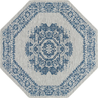 Tapis extérieur bleu ciel
