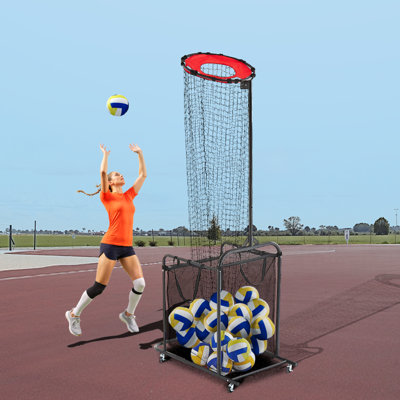 Volleyball Setter Training Equipment Trainer Net Angle and Height Adjustable