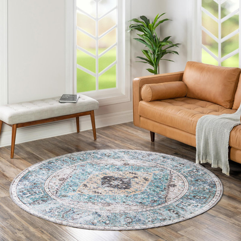 Oriello Oriental Indoor Rug, Round 4'