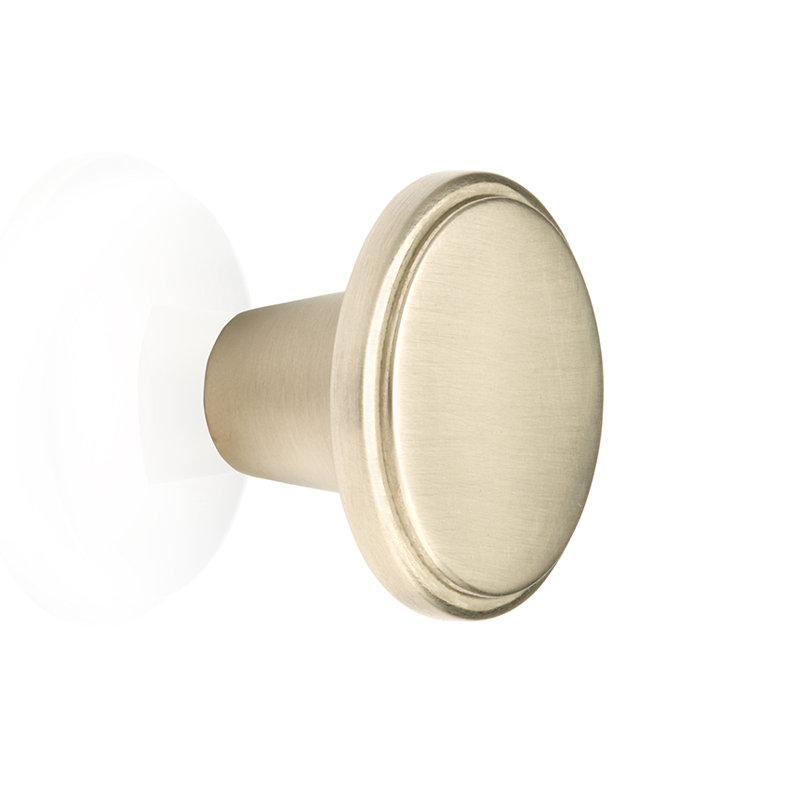 Poignée ronde Conwy, Nickel brossé, H 1,38 po x l 1,37 po x P 1,37 po