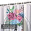Rideau de douche imperméable à motif floral Alpaca Blooms avec 12 crochets-567269853