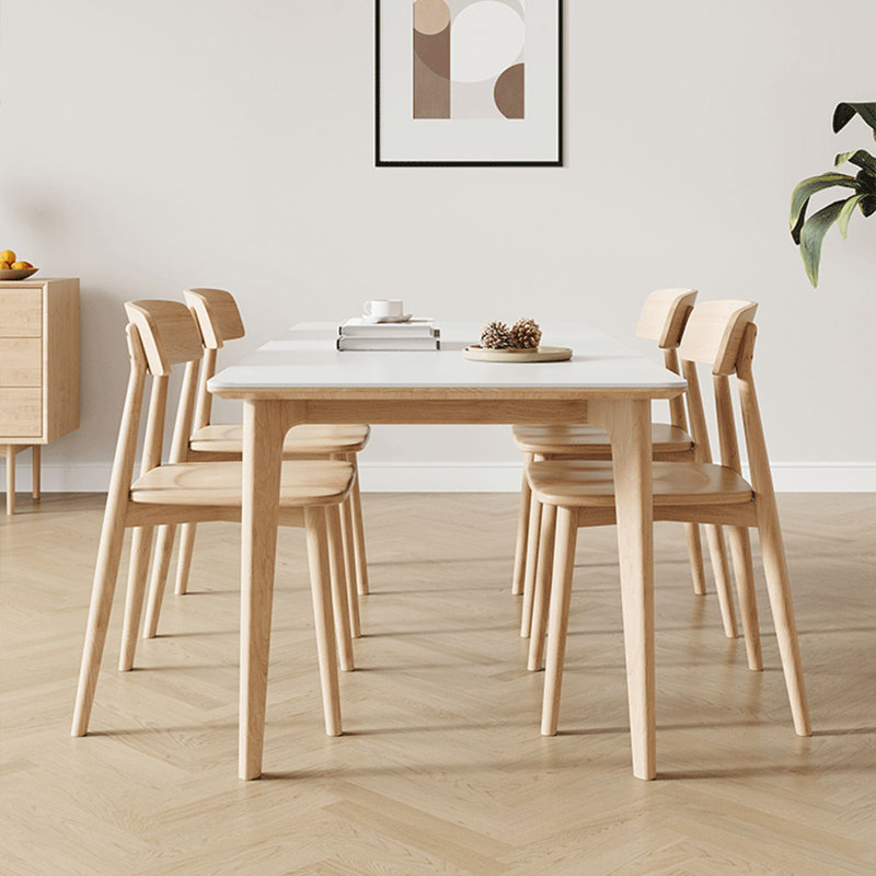 Combinaison moderne de table à manger et de chaise, H 29,52 po x L 62,99 po x l 35,43 po