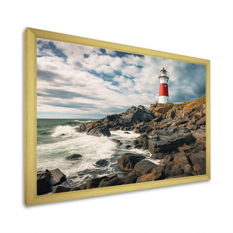 Phare de l'est du Canada II, H 34 po x l 44 po x P 1,5 po, Or