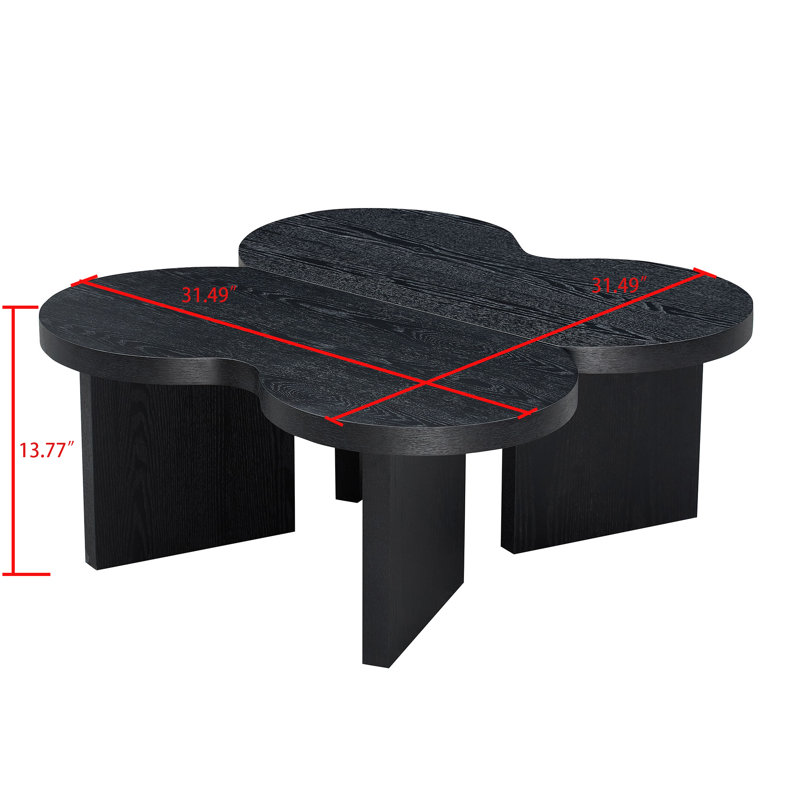 Table basse de style moderne avec une apparence en forme de papillon pour les salons, les chambres à coucher et les bureaux