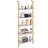 Industrial Square Pipe Shelf 5 Tier 11.8in Wall-Mount for Bedroom-551399637-551399636