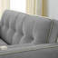 Canapé moderne avec coussins lombaires, velours gris 2 places de 55,5 po, poches latérales et lit gigogne escamotable pour salon, bureau, chambre à coucher, coussins en mousse-1754715017