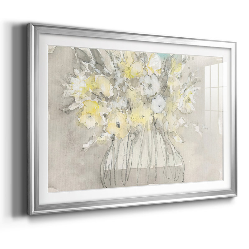 «Vintage Blossoms II», reproduction d'art encadrée, Argent, H 19 po x l 27 po x P 1,5 po