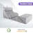 Alwyn Home 7pcs Bed Wedge Pillow Set Adjustable Back Neck Leg Support Memory Foam Grey