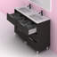 Suki 1200mm Free-standing Double Bathroom Vanity Unit-73822498-73822499