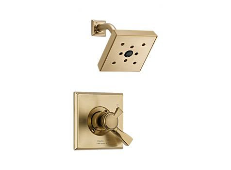Robinet de douche à pression équilibrée avec technologie h2okinetic dryden, Bronze-Champagne lustré