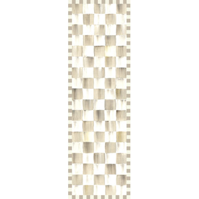 Mocha Checkered Washable Rug