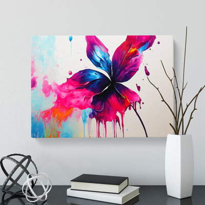 Painted Flowers Vol.2 Abstract - Wrapped Canvas