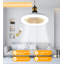 Mini ventilateur de plafond fermé E26 / E27 de 10 pouces avec télécommande, lumières à DEL à intensité variable 3 vitesses de vent Cadeau d'été en famille pour le garage