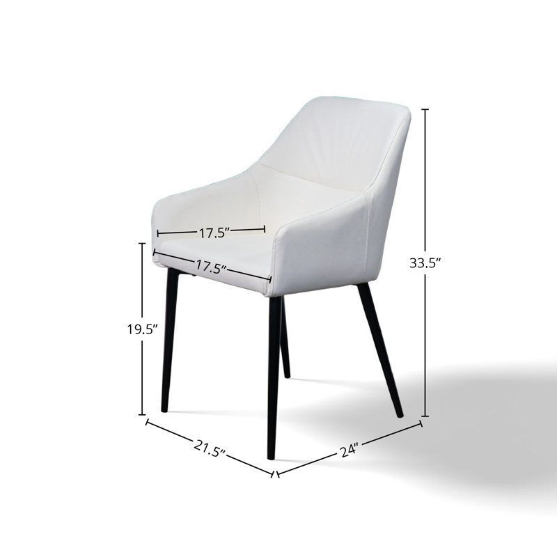Fauteuil rembourré en cuir, Blanc