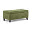 Repose-pieds de rangement avec couvercle rabattable, assemblage facile, pieds bouclés en tissu et bois d'hévéa, vert rétro