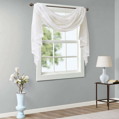 Écharpe de fenêtre transparente brodée diamant