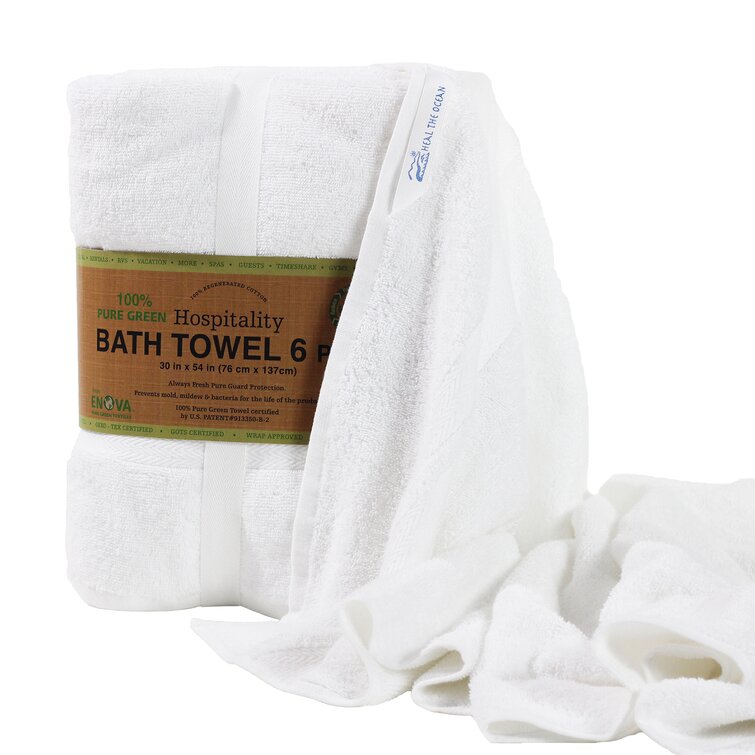 Enova 100% Pure Green Cotton Hospitality 6-piece Bath Towel Set