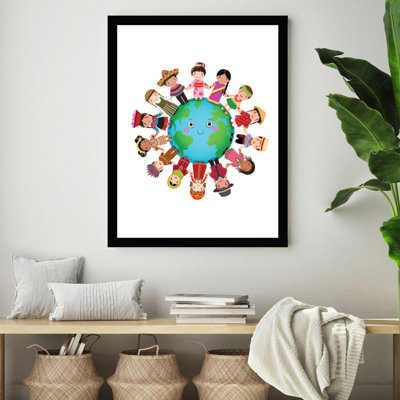 «Children Around The World», reproduction encadrée
