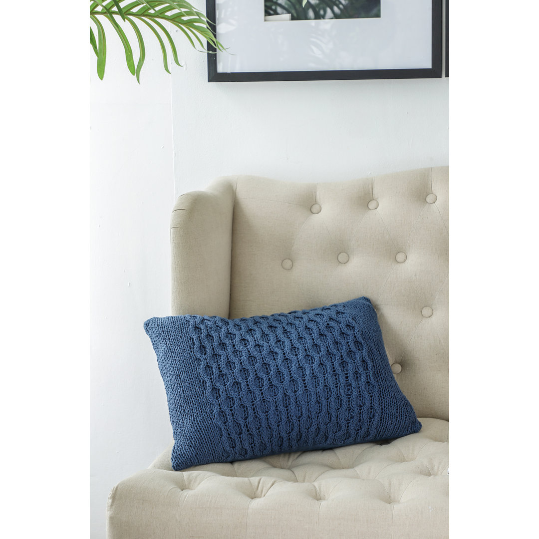 Knit Cotton Lumbar Pillow A&B Home 