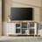 4 Piece Living Room Table Set - Includes Modern Coffee Table With Storage Cabinet, Glass Door TV Stand For 65 Inch TV, Set Of 2 Side End Tables With Charging Station & Shelf, Off White